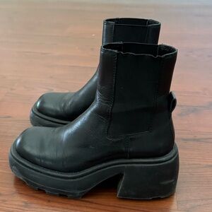 Zara Chunky Black Ankle Booties